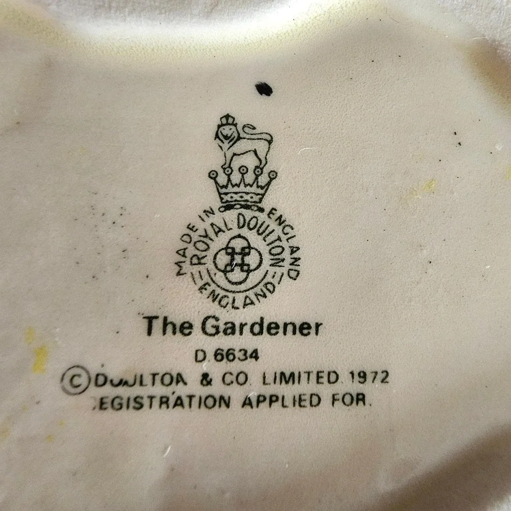 Vintage Royal Doulton The Gardener Character Jug‎ D6634 Ceramic Pitcher England